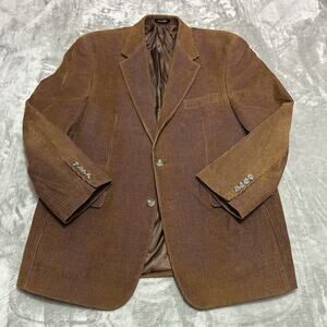 LRL Ralph Lauren Blazer Jacket Mens 44R Brown Corduroy Sport Coat Old Money City